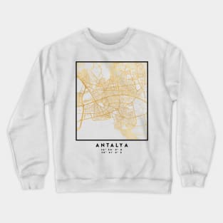 ANTALYA TURKEY CITY STREET MAP ART Crewneck Sweatshirt